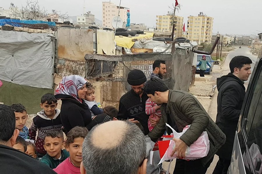 Kilis'deki Suriye'li İhtiyaç Sahiblerine Dağıtım